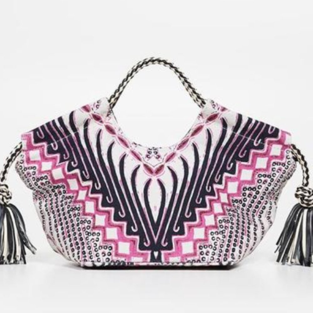 NEW ULLA JOHNSON MINI Pink LALI TOTE bag - Picture 3 of 15